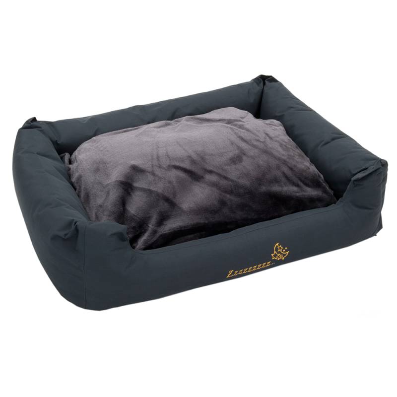 Hundebett Sleepy Time grey mit Kissen - L 100 x B 75 x H 30 cm von zooplus Exclusive