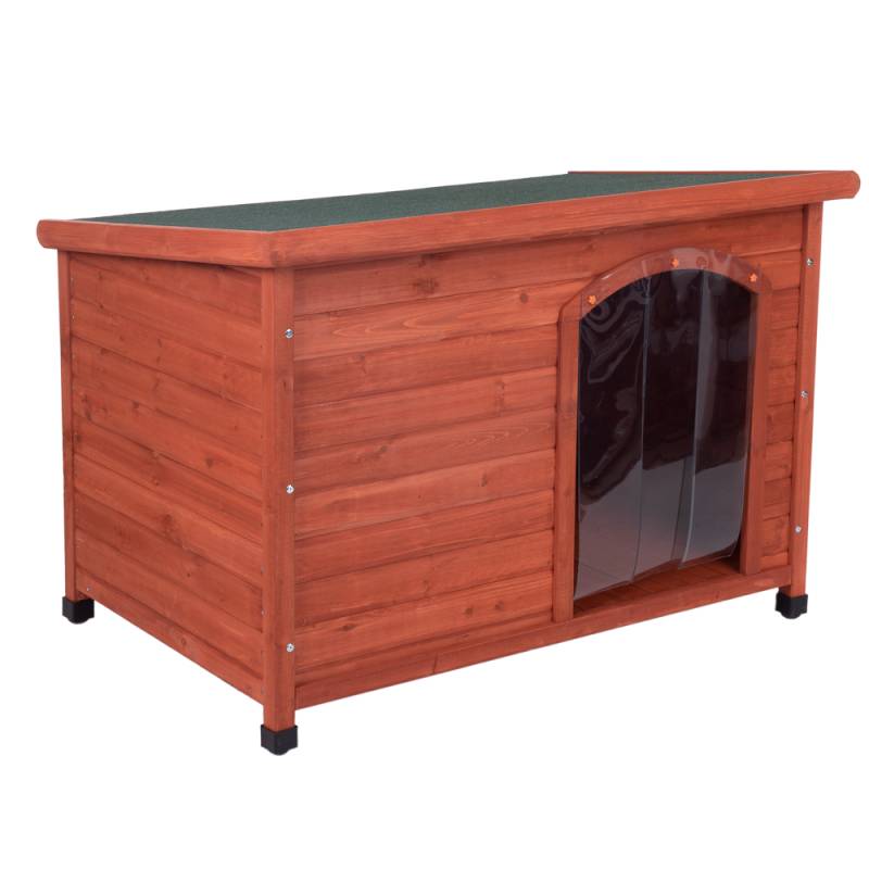 Hundehütte Woody Flachdach - Größe L: B 115 x T 76 x H 80 cm von zooplus Exclusive