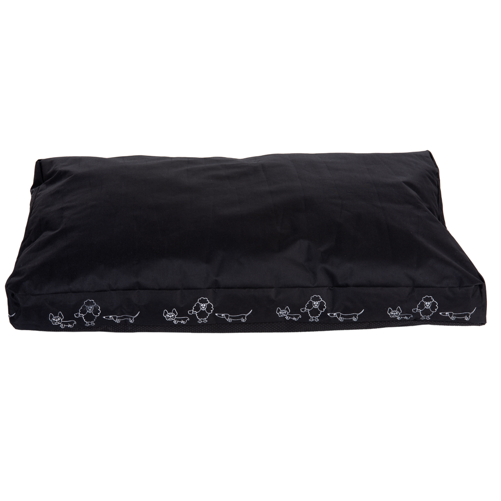 Hundekissen Silhouette schwarz - Größe L: L 120 x B 80 x H 8 cm von zooplus Exclusive