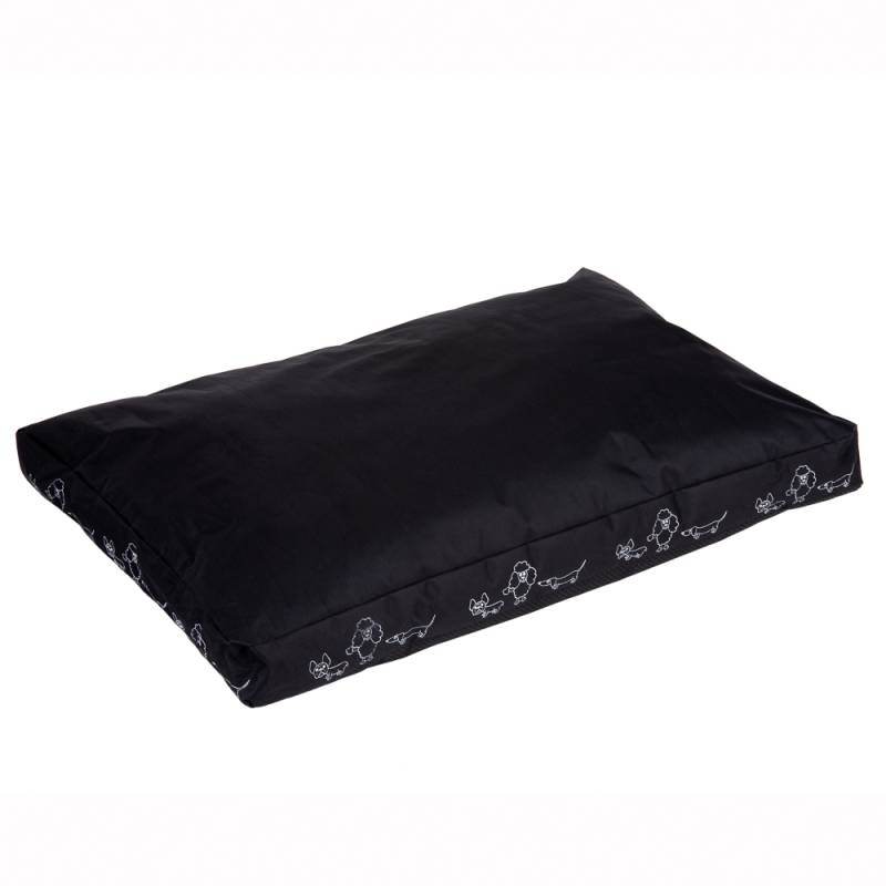 Hundekissen Silhouette schwarz - Größe M: L 90 x B 60 x H 8 cm von zooplus Exclusive