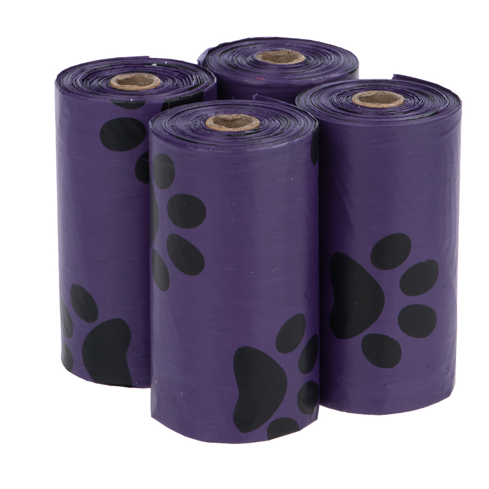 Hundekotbeutel mit Duft - 4 Rollen à 15 Beutel lila, Lavendel (60 Beutel) von zooplus Exclusive