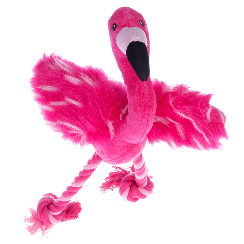Hundespielzeug Flamingo mit Tau - 2 Stück im Sparset von zooplus Exclusive