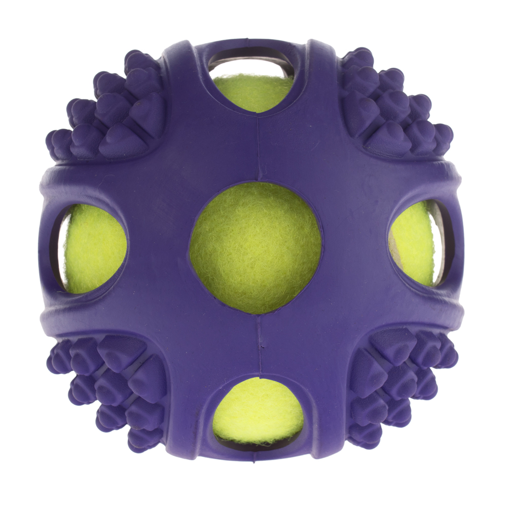Hundespielzeug Gummi-Tennis-Ball 2in1 - 1 Stück Ø 10 cm von zooplus Exclusive