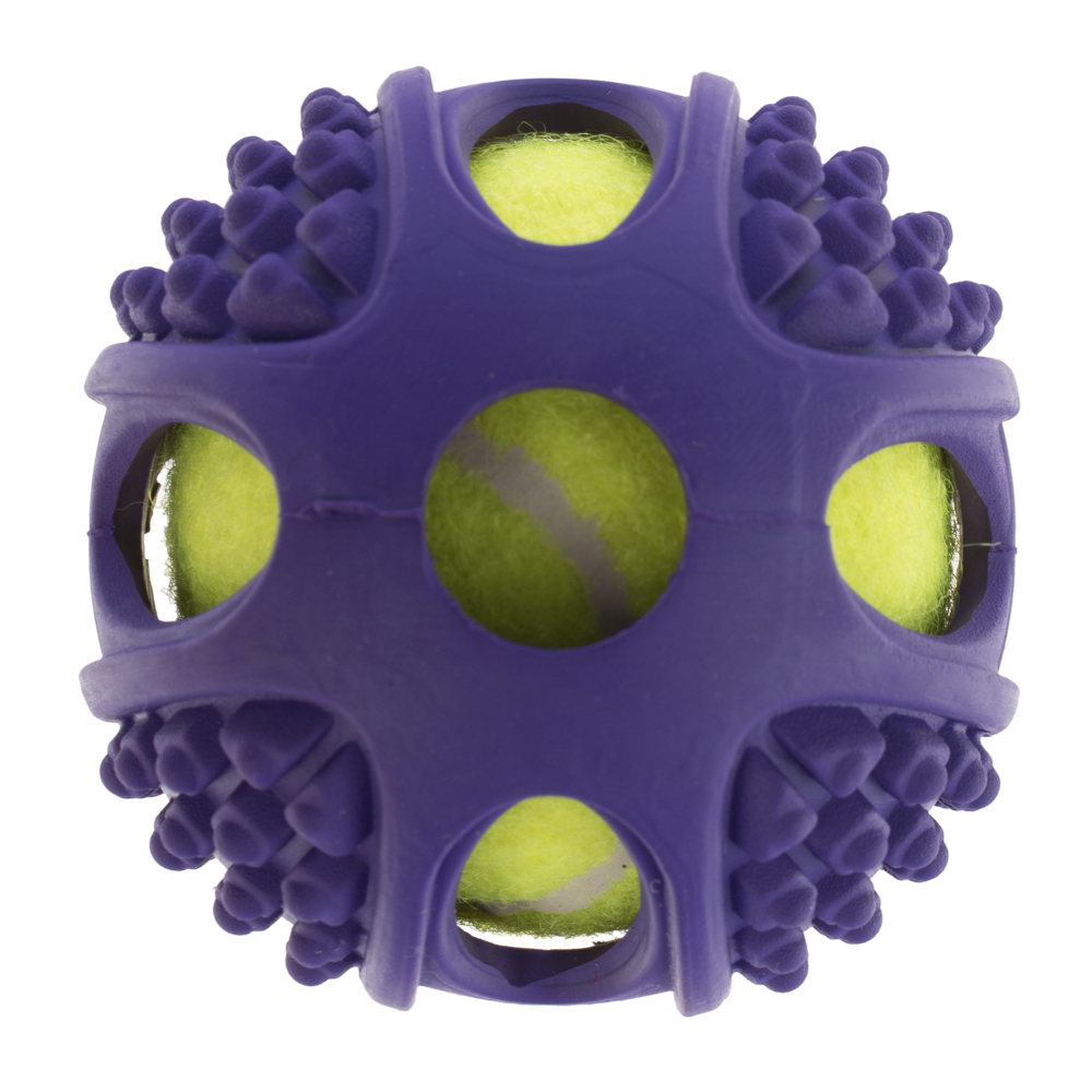 Hundespielzeug Gummi-Tennis-Ball 2in1 - 1 Stück Ø 6 cm von zooplus Exclusive