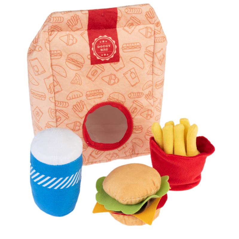 Hundespielzeug Squeaky Burger Menü - 4-teiliges Set von zooplus Exclusive