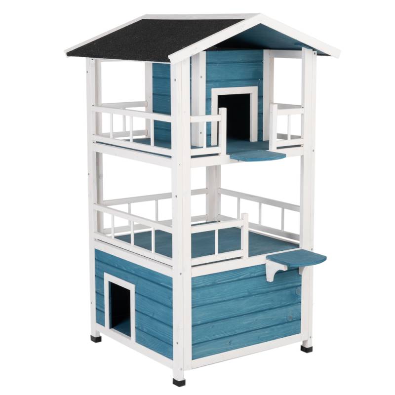 Katzenhaus Penthouse - L 72 x B 72 x H 124 cm von zooplus Exclusive