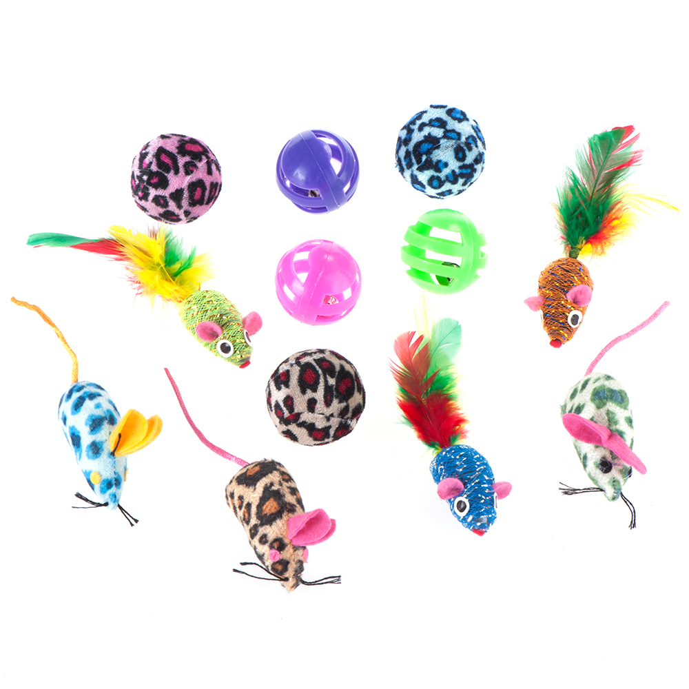 Katzenspielzeug-Set mit Bällen & Mäusen - Sparpaket: 2 x 12-teiliges Set Katzenspielzeug-Set mit Bällen & Mäusen - Sparpaket: 2 x 12-teiliges Set von zooplus Exclusive