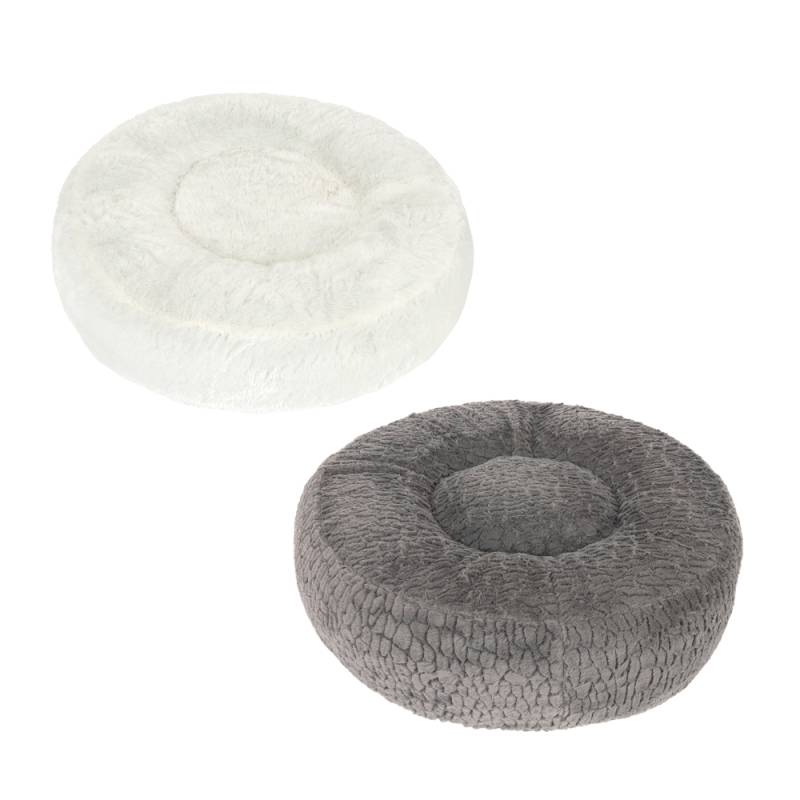 Kombi-Paket: Hundebett Flocke + passende Ersatzbezüge - Bett Ø 90 x H 20 cm + Ersatzbezug Ø 90 cm, grau Kombi-Paket: Hundebett Flocke + passende Ersatzbezüge - Bett Ø 90 x H 20 cm + Ersatzbezug Ø 90 cm, grau von zooplus Exclusive