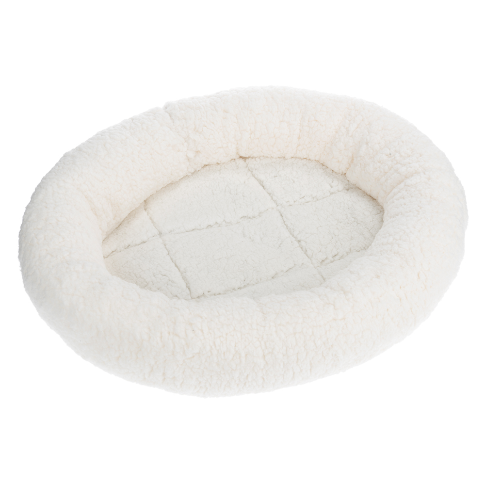 Kuschelbett Fluffy 2in1 - wollweiß: L 50 x B 42 x H 7,5 cm von zooplus Exclusive