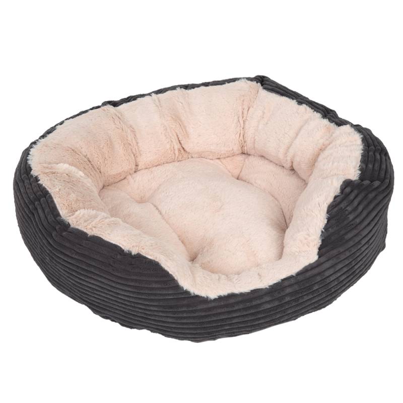 Sparpaket: Kuschelbett Cozy Cord + Fleecedecke Pawty - Größe L + Decke von zooplus Exclusive