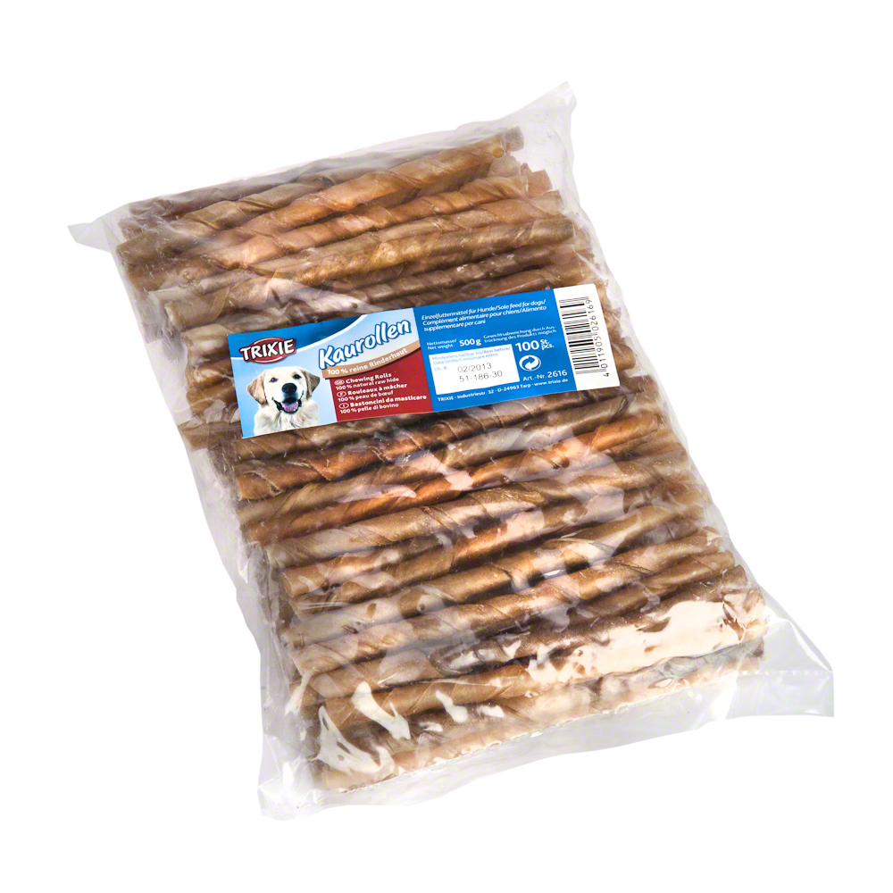 Trixie Kaurollen gedreht (Rinderhaut), 12 cm - 100 Stück (500 g) von zooplus Exclusive