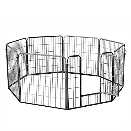 zooprinz erstklassiges Freilaufgehege (Hundezaun) Dog Run - ideal für Welpen und große Hunde - Besonders stabiles Gitter - perfekt für drinnen und draußen - 4 Modelle zur Wahl, 80 cm von zooprinz