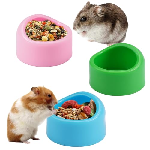 3 Stück Hamster Futterschalen, Hamster Kunststoff Futterschalen, Dreifarbige Hamster Napf, Schälchen Kleintiere, Anti-Biss Hamster Futternapf Schälchen, für Meerschweinchen, Hamster, Chinchilla 3 Stück Hamster Futterschalen, Hamster Kunststoff Futterschalen, Dreifarbige Hamster Napf, Schälchen Kleintiere, Anti-Biss Hamster Futternapf Schälchen, für Meerschweinchen, Hamster, Chinchilla von zorvixal