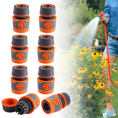 8 Stück Schlauchverbinder-Satz 1/2 Zoll, Schnellverbinder Kupplung Wasserschlauch, Robust Hahnverbinder, Gartenschlauch Verbinder 19 mm mit Kupplungs, für Gartenschläuche Schlauchdüsen Spritzpistolen 8 Stück Schlauchverbinder-Satz 1/2 Zoll, Schnellverbinder Kupplung Wasserschlauch, Robust Hahnverbinder, Gartenschlauch Verbinder 19 mm mit Kupplungs, für Gartenschläuche Schlauchdüsen Spritzpistolen von zorvixal