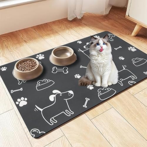 Futter Matte Katzenfutter, 30x50cm rutschfeste Futternapf Unterlage für Haustier, Saugfähige Schnelltrocknend Futtermatten, rutschfeste Hundenapf Matte, für Katzen und Hunde Unterlage Katzennapf Futter Matte Katzenfutter, 30x50cm rutschfeste Futternapf Unterlage für Haustier, Saugfähige Schnelltrocknend Futtermatten, rutschfeste Hundenapf Matte, für Katzen und Hunde Unterlage Katzennapf von zorvixal