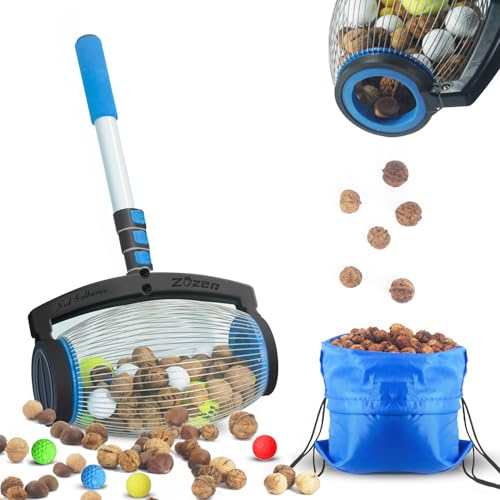 zozen Nusssammler, Walnuss Sammler, Seitlicher Öffnung Dump; Pecan Picker Upper. Anwenden auf Hickory Nüsse, Spiked Balls, Kastanien, Nerf Darts, Golf, Objekte 2.5cm bis 6.5cm; Pollänge 1.4m (Large) zozen Nusssammler, Walnuss Sammler, Seitlicher Öffnung Dump; Pecan Picker Upper. Anwenden auf Hickory Nüsse, Spiked Balls, Kastanien, Nerf Darts, Golf, Objekte 2.5cm bis 6.5cm; Pollänge 1.4m (Large) von zozen