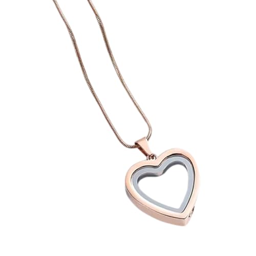 zuousxbs Heart Ashes Locket Memorial Schmuck Verbreitung Schachtel Täglich Verschleiß Metallschatulle Halskette Für Ashes Memorial Halskette von zuousxbs