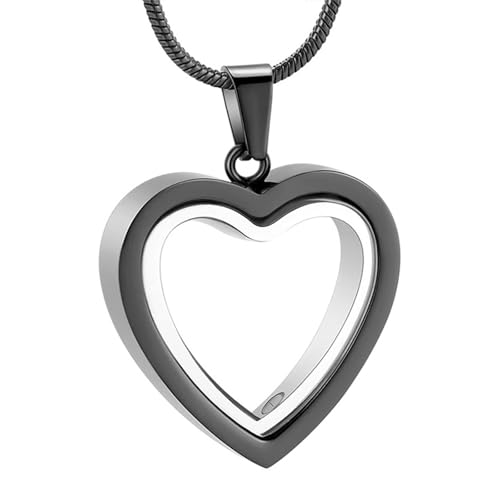 zuousxbs Heart Ashes Locket Memorial Schmuck Verbreitung Schachtel Täglich Verschleiß Metallschatulle Halskette Für Ashes Memorial Halskette von zuousxbs