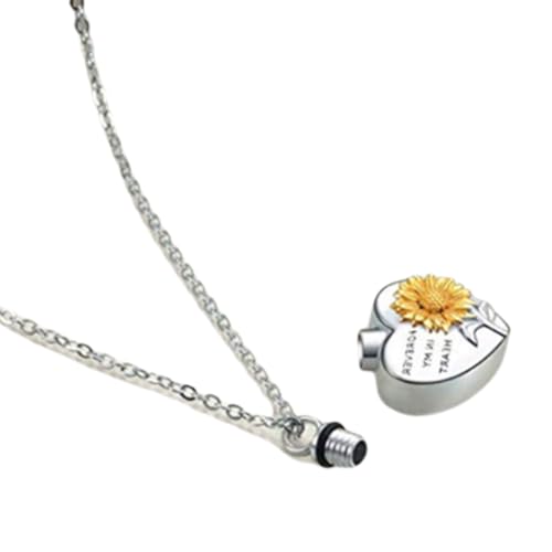 zuousxbs Pet Asche Halskette Medaillon Halskette Für Tierische Haustier Mutter Locket Für Asche/Haar Herz Halskette Für Asche/Haare von zuousxbs