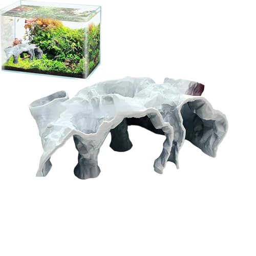 Aquarium-Versteck, unterirdische Tunnelhöhle, Zuchtunterstand, Landschaftsbau, Versteck für Betta Guppy, kleine Buntbarsche Cory von zwxqe