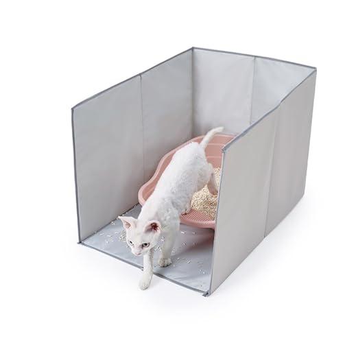 Cat Müllschacht - staubsichere Wachabdeckung für Toilettentraining, wesentliches Zubehör für die Prävention von Chaos, ältere Katzen, Kätzchen, Haustiere, wiederverwendbares Abfall, Anti -Leckage und von zwxqe
