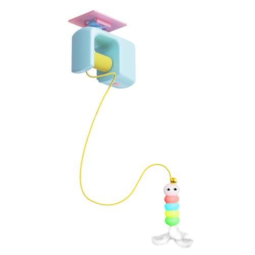 Cat Teaser Toy, Self-Adhesive Ceiling Teaser Wand, Interactive Pet Training Accessory, Encourages Chasing and Exercise, Ideal for Balcony, Backyard, Living Room, Home, Outdoor, 4.72x3.54x1.97 Inches von zwxqe