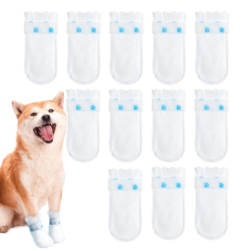 Dog Foot Covers, Waterproof Dog Boots, Paw Covers for Dogs, 12X Pet Foot Hiking Shoes - Waterproof Dog Shoes Replacement Covers with Adjustable Adhesive Bandage for Paw Protection Dog Foot Covers, Waterproof Dog Boots, Paw Covers for Dogs, 12X Pet Foot Hiking Shoes - Waterproof Dog Shoes Replacement Covers with Adjustable Adhesive Bandage for Paw Protection von zwxqe