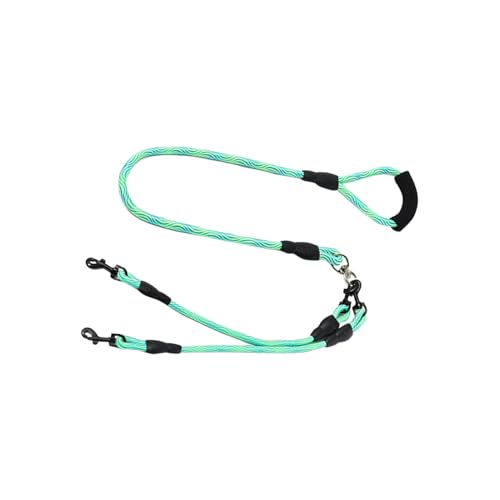Double Puppy Rope, Dog Trainer, Safety Equipment for River-Fording Hiking Walking, 59.06 inches, 360-Degree Rotating Clip Pets, Outdoor Training Yard Running Exercise Gear Tool von zwxqe