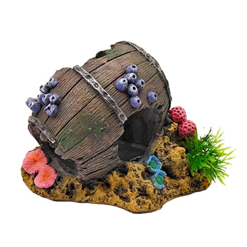 Fischhöhle für Aquarium, Garnelen-Höhle, Aquarium-Versteck, Harz-Fischversteck, Fischtank, Fischhaus, Aquariumhöhle, Retro-Weinfass-Höhle, Garnelen-Tankzubehör, Fischtank-Höhle Fischhöhle für Aquarium, Garnelen-Höhle, Aquarium-Versteck, Harz-Fischversteck, Fischtank, Fischhaus, Aquariumhöhle, Retro-Weinfass-Höhle, Garnelen-Tankzubehör, Fischtank-Höhle von zwxqe