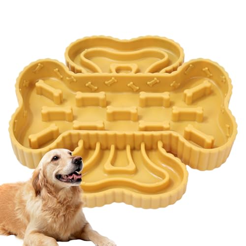 Futternapf für Hunde, Saugnapf, 23 x 23 cm, Anti-Erstickungs-Futternapf, geistiges Stimulationswerkzeug für Welpen, Training, Senioren, Reisen, Langeweile im Innenbereich, Linderung von Langeweile von zwxqe