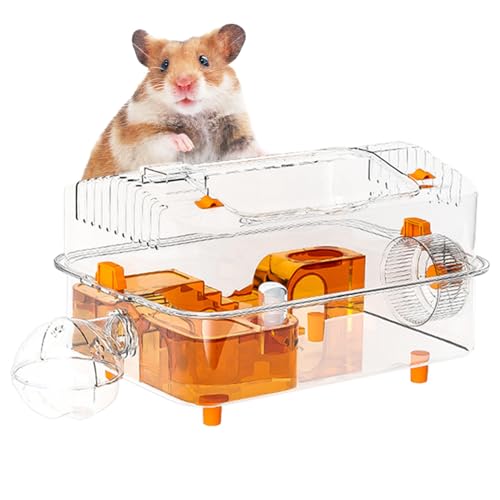 Hamster Cage, Transparent Viewing Cage, Activity Habitat, Clear Enclosure with Accessories,14.96x10.24x8.27 in Spacious Pet House for Bunny Resting Playing and Exploration Hamster Cage, Transparent Viewing Cage, Activity Habitat, Clear Enclosure with Accessories,14.96x10.24x8.27 in Spacious Pet House for Bunny Resting Playing and Exploration von zwxqe