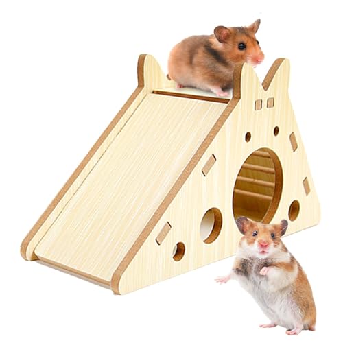 Hamster-Labyrinth-Holzhaus, Hamster-Eckhaus - Hamsterkäfighaus aus Holz,Holz Hamster Versteck Käfig Dekor, Hamsterkäfig für Rennmäuse, Eichhörnchen, Mäuse von zwxqe