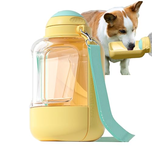 Haustier Reise Wasserspender | Tragbare Haustiere Flasche | Outdoor Hund Wasserflasche mit Schüssel, Vielseitige und Innovative Tragbare Trinkflasche, Wasserspender für Ihre Haustiere von zwxqe