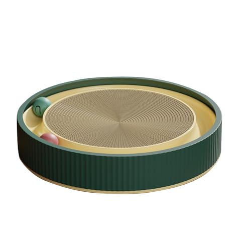 Katzen-Kratzunterlage,Cat Scratcher Pad mit interaktiven Spinnbällen für aktives Spielen - Katzenkratz-Loungebett, strapazierfähiges Recycling-Brett zum Schutz von Möbeln, Kratzschale für Katzen Katzen-Kratzunterlage,Cat Scratcher Pad mit interaktiven Spinnbällen für aktives Spielen - Katzenkratz-Loungebett, strapazierfähiges Recycling-Brett zum Schutz von Möbeln, Kratzschale für Katzen von zwxqe