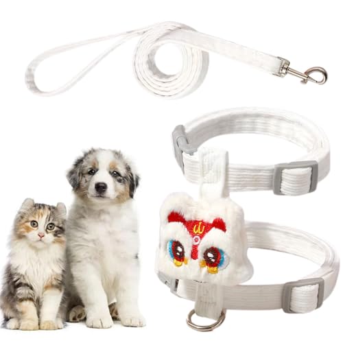 Katzengeschirr und Anti-Flucht-Welpengurte mit Tanz-Löwen-, verstellbares Katzen-Brustgeschirr, Haustier-Outdoor-Bekleidungszubehör für Spaziergänge, Joggen und Training Katzengeschirr und Anti-Flucht-Welpengurte mit Tanz-Löwen-, verstellbares Katzen-Brustgeschirr, Haustier-Outdoor-Bekleidungszubehör für Spaziergänge, Joggen und Training von zwxqe