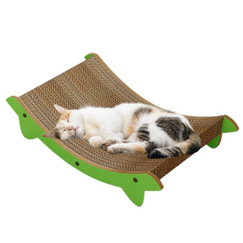 Katzenkratzbretter - Katzenkratzmatte mit Schlaffunktion - Interaktives Spielzeug als Möbelschutz für Sofa Tür Teppich mit Beschäftigungsfunktion gegen Langeweile bei Kätzchen und kleinen von zwxqe