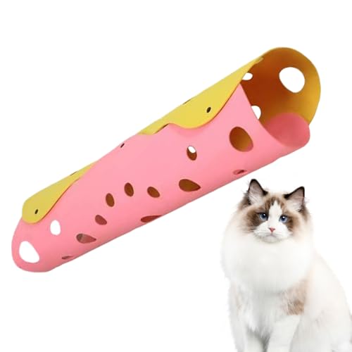 Katzentunnelbett, waschbares Verstecknest für Kätzchen, Filz-Tunnelnest, Bettspielzeug für Katze, Ganzjahresgebrauch, bequem und gemütlich für Wohnungen, Häuser, Haustierplatz im Innenbereich von zwxqe