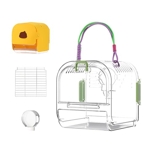 Parakeet Bird Cage, Nest with Easy-Clean Pull Out Tray, Foldable Bird Supplies, Breathable Spacious Interior, Ideal for Cockatiels, Lovebirds, Budgies von zwxqe
