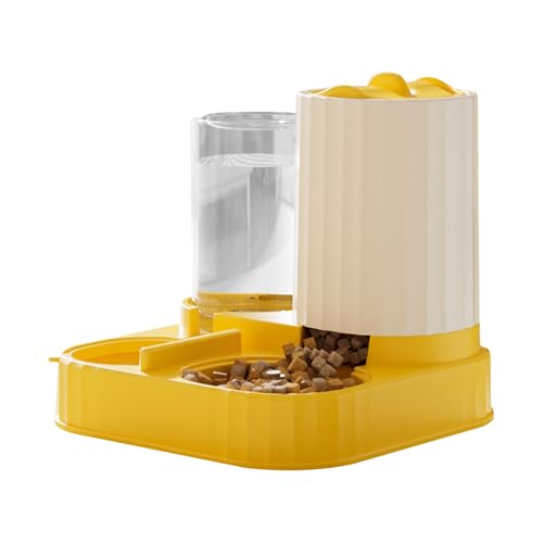 Pet Feeders - Large Capacity Water Dispenser Bowl for Cats with Auto Feeding Function, Wet and Dry Food Feeder for Puppy, Kitten, Small Animals in Home, Apartment, Living Room, 8.66 Inches Pet Feeders - Large Capacity Water Dispenser Bowl for Cats with Auto Feeding Function, Wet and Dry Food Feeder for Puppy, Kitten, Small Animals in Home, Apartment, Living Room, 8.66 Inches von zwxqe