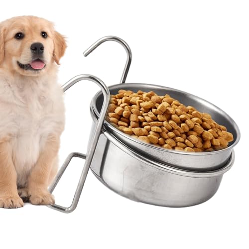 Stainless Steel Bird Food Bowl with Spill-Proof Hanging Design, Durable Feeding Cup Parrots Cockatiels Conures Lovebirds & Parakeets, Ideal Indoor Water and Food Dispenser von zwxqe