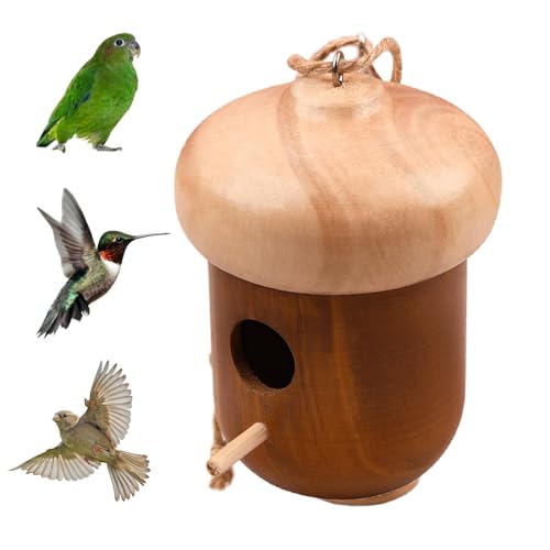 Vogelhaus aus Naturholz, Rustikale Vogelhäuser aus , Handgefertigte Vogelhäuser aus | Natürliches Vogelhaus aus für den Außenbereich, hängbares kleines Vogelhaus, Kolibri, Nistschutz Vogelhaus aus Naturholz, Rustikale Vogelhäuser aus , Handgefertigte Vogelhäuser aus | Natürliches Vogelhaus aus für den Außenbereich, hängbares kleines Vogelhaus, Kolibri, Nistschutz von zwxqe
