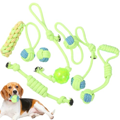 Welpe Zahne Spielzeug, Baumwoll -Haustier Pull Toy,8 Stücke Welpe Teether Dog Seil Interaktiver Tauziehen - Knotenschlepperkäsevorräte, Innen im Freien im Freien, sicheres Kauspielzeug für Zuhause, Pa Welpe Zahne Spielzeug, Baumwoll -Haustier Pull Toy,8 Stücke Welpe Teether Dog Seil Interaktiver Tauziehen - Knotenschlepperkäsevorräte, Innen im Freien im Freien, sicheres Kauspielzeug für Zuhause, Pa von zwxqe