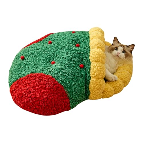 Zwxqe Hundebett Weihnachten, Winter Katzenhöhle, Warmes Hundebett für Winter, Weihnachten Katzennest, Katzenversteck Bett, Hundezeltbett, Abnehmbares Kissen Hundebett, Gemütliches Haustierbett für Zwxqe Hundebett Weihnachten, Winter Katzenhöhle, Warmes Hundebett für Winter, Weihnachten Katzennest, Katzenversteck Bett, Hundezeltbett, Abnehmbares Kissen Hundebett, Gemütliches Haustierbett für von zwxqe