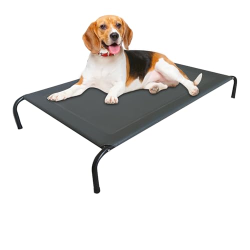 zwxqe Erhöhtes Hundebett, waschbar, erhöhte Haustier-Hängematte, atmungsaktive Netzmatte mit abnehmbarem Rahmen, ideal für Innenbereich, Camping, Reisen, Auto, Terrasse, Komfort für ältere Welpen zwxqe Erhöhtes Hundebett, waschbar, erhöhte Haustier-Hängematte, atmungsaktive Netzmatte mit abnehmbarem Rahmen, ideal für Innenbereich, Camping, Reisen, Auto, Terrasse, Komfort für ältere Welpen von zwxqe