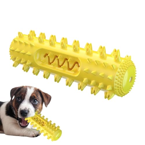 zwxqe Hunde-Kauspielzeug für aggressive Kauer, quietschendes Hundespielzeug, Welpenzähne, Kaustab, robust, interaktiver Zahnbürstenstab aus Gummi, für kleine, mittelgroße und große Rassen von zwxqe