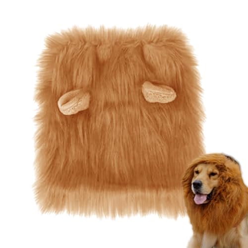 Hundekostüm – Haustier-Verkleidungs-Hundeperücke – realistische Katzenmähne, Bequeme Luft-Hunde-Kopfbedeckung, für Cosplay, Urlaubsfotoshootings, Events, Halloween, Weihnachtsfeiern von zwxqe