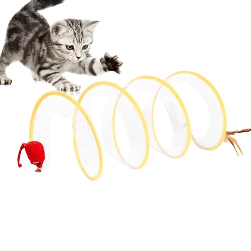 zwxqe Pet Play Tunnel Tube | Katze Haustier Indoor Tunnel - Gefalteter Tunnel Katzenspielzeug, Interaktives Haustier Abenteuer Tunnel Spielzeug, Katze Donut Tunnel für Kaninchen, Meerschweinchen, von zwxqe