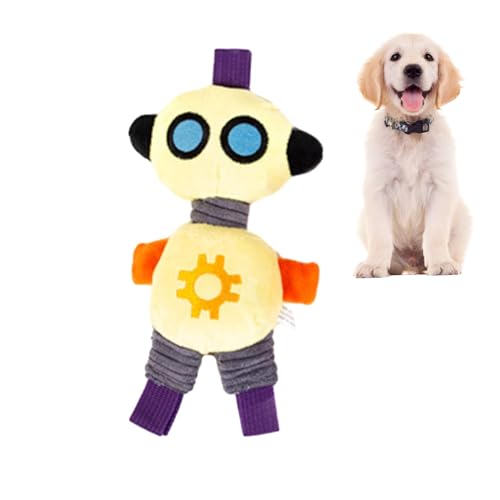 zwxqe Plüsch-Kauspielzeug für Hunde, Plüsch-Kauspielzeug – Roboter-Kauspielzeug, Plüsch-Hundespielzeug für Katzen, kleine, mittelgroße Hunde und Welpen von zwxqe