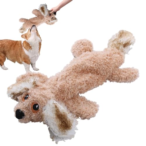 zwxqe Quietschendes Hundespielzeug für Hunde, weich und tragbar, quietschendes Kauspielzeug für Welpen und Katzen, Plüsch-Hundespielzeug für kleine und mittelgroße Haustiere von zwxqe