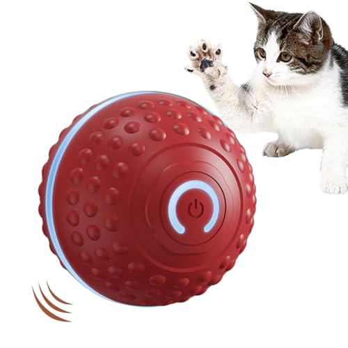 zwxqe Smarte Katzen Spielball,Automatisch Beweglicher Ball Mit Beleuchtung Für Katzen - Intelligentes Kauspielzeug Für Junge, Haustierzubehör Für Alle Größen von zwxqe